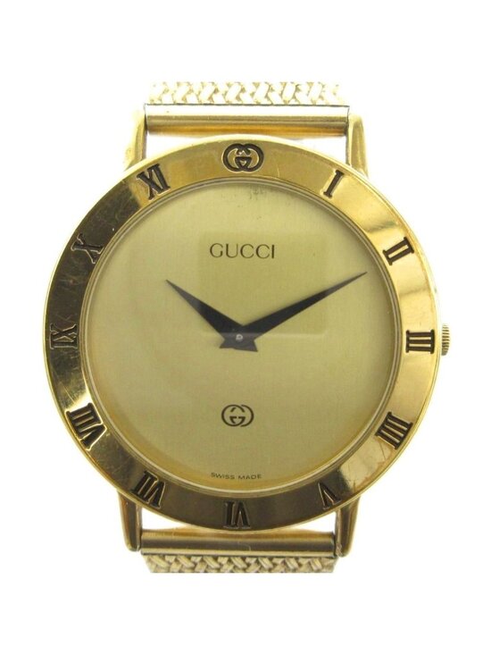 Gucci M Watch Quartz Logo Roman Gold main image 5